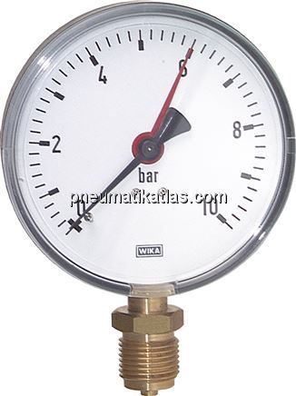 Manometer senkrecht, 80mm, -1 bis 0 bar
