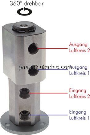 Drehdurchführung 2-fach, G 1/8", Standard