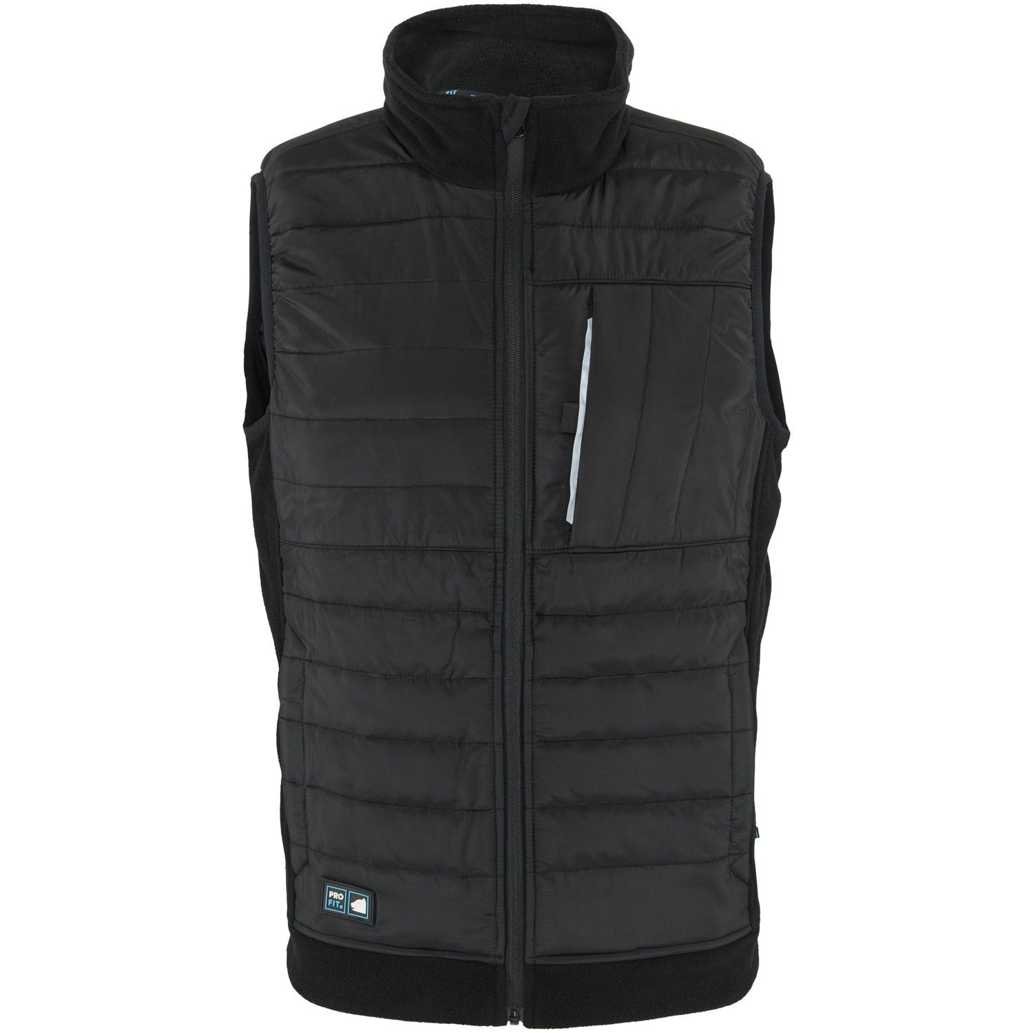 FLEECEWESTE "HYBRID" Zip-in-Funktion, schwarz, Gr. S