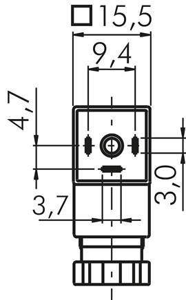 LED-Stecker Größe 0 (Industrienorm C), 24 V AC/DC