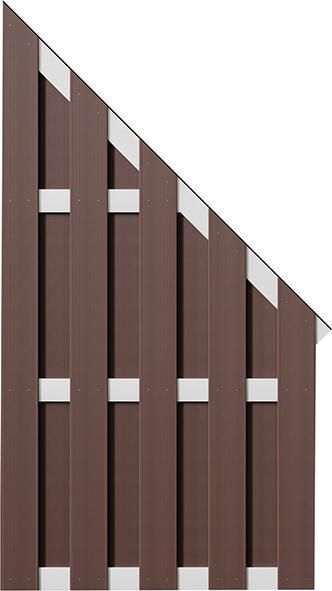 ELDENA-Serie BRAUN 90x180/90cm hell eloxiert4 Querriegel ALU WPC-Bretterzaun