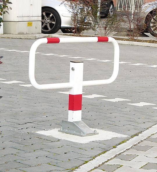 Parkbügel zum Aufdübeln feuerverz.,weiss lack.