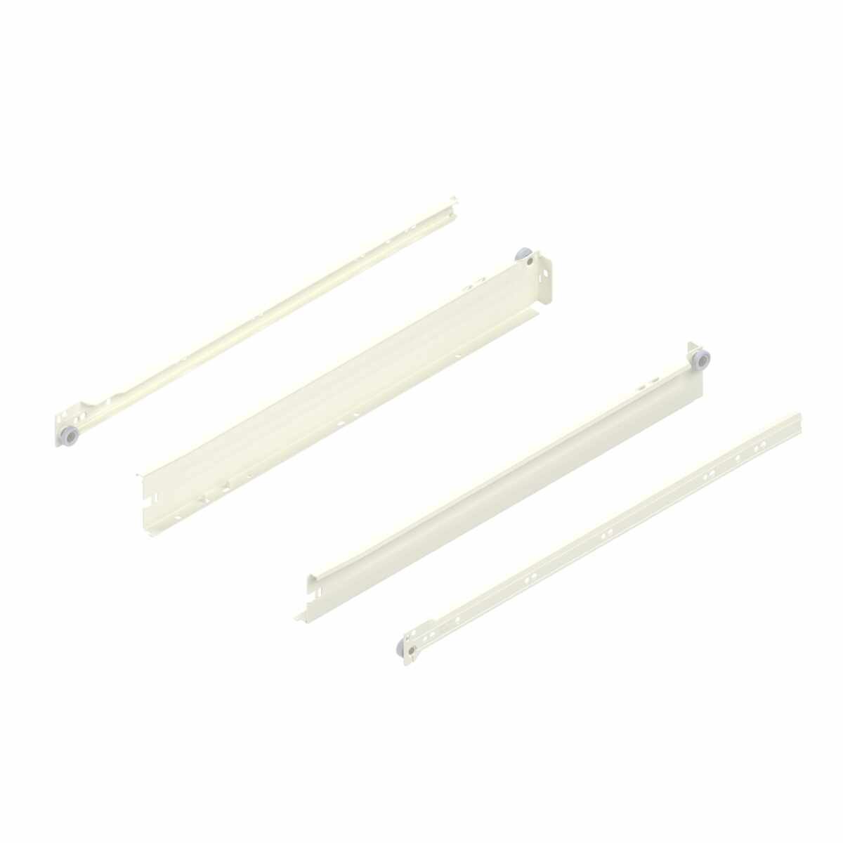 METABOX Stahlzarge,  N (54 mm),  Teilauszug, 25 kg, NL=500 mm, Steckversion, links/rechts, R9001 cremeweiß