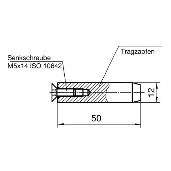 SIMONSWERK Tragzapfen 12 x 50 mm