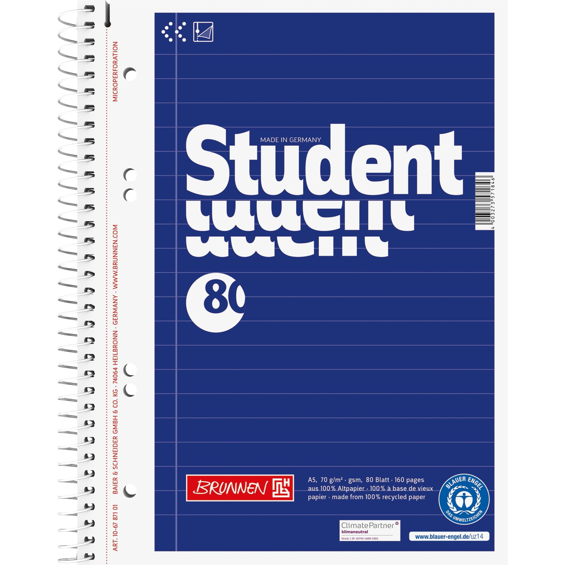 Collegeblock DIN A5 80Blatt liniert