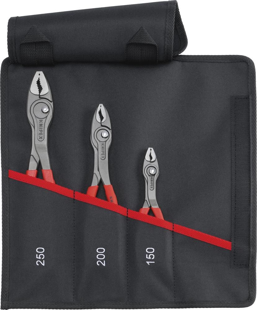 KNIPEX Frontgreifzangens-atz 150/200/250mm in Rol-ltasche Kunststoffgriffe 3-teilig