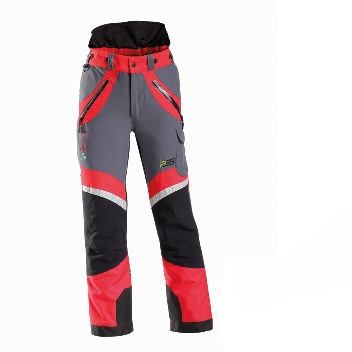PSS X-treme Schnittschutzhose Light rot/grau - Gr. 60
