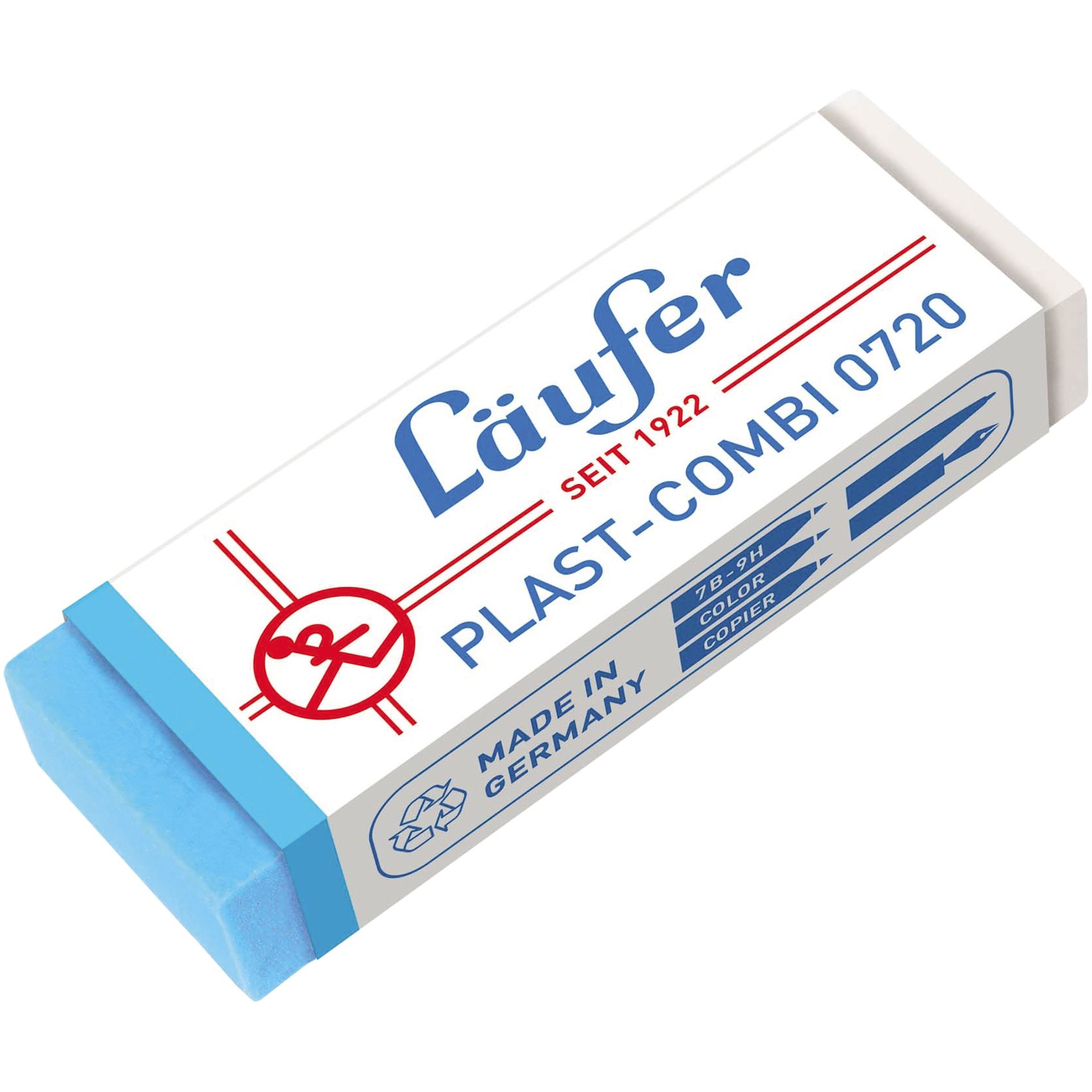 Radierer Plast-Combi 65x21x12mm