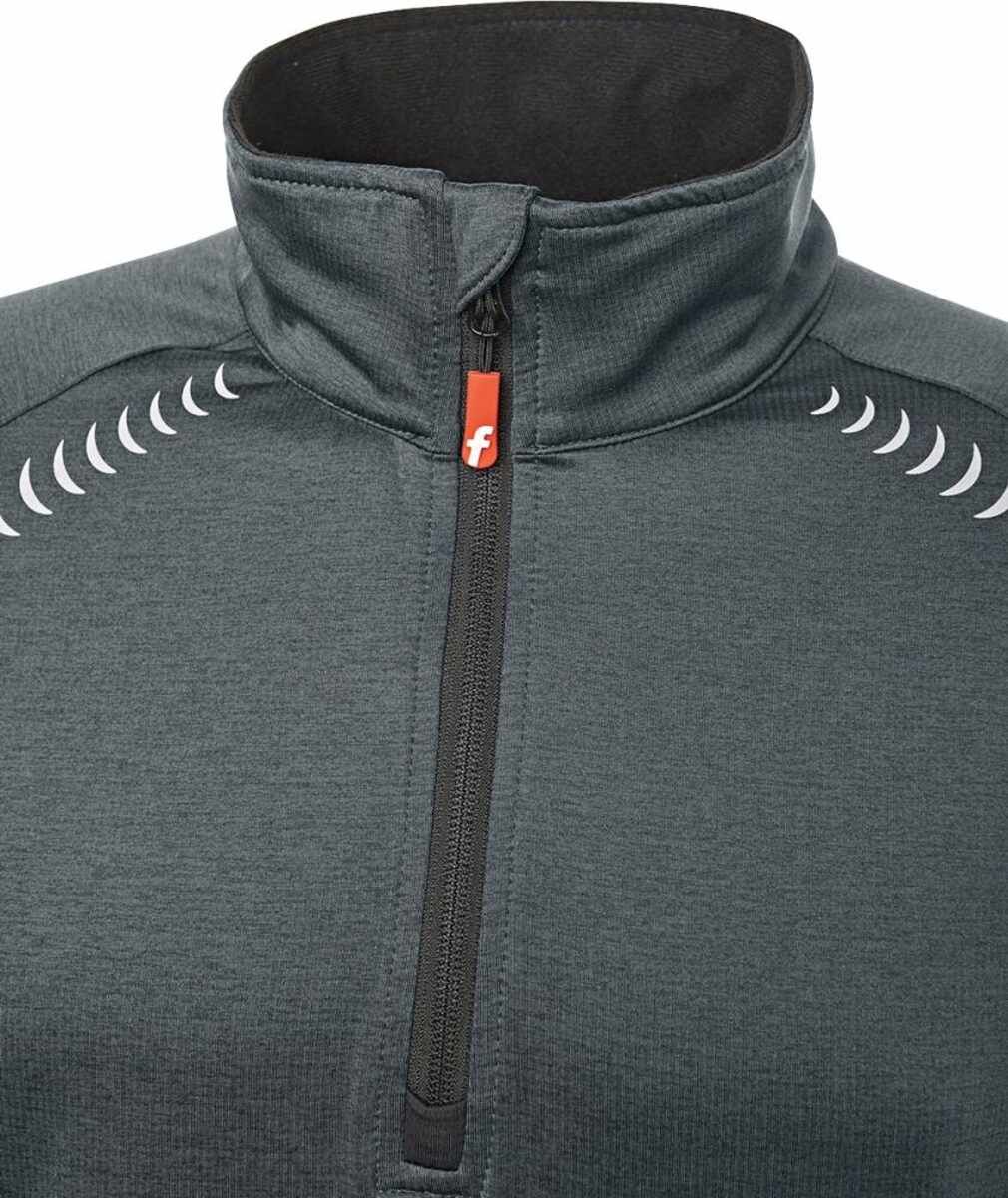 Tech-Fleecepullover grau/schwarz meliert Gr. S Fortis Elements
