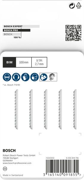 Bosch PRO Hardwood clean T101BF Stichsägeblatt