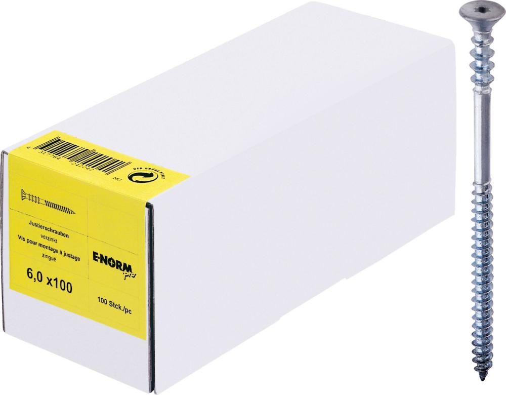 E-NORMpro Justierschraube galZn 6,0x 80