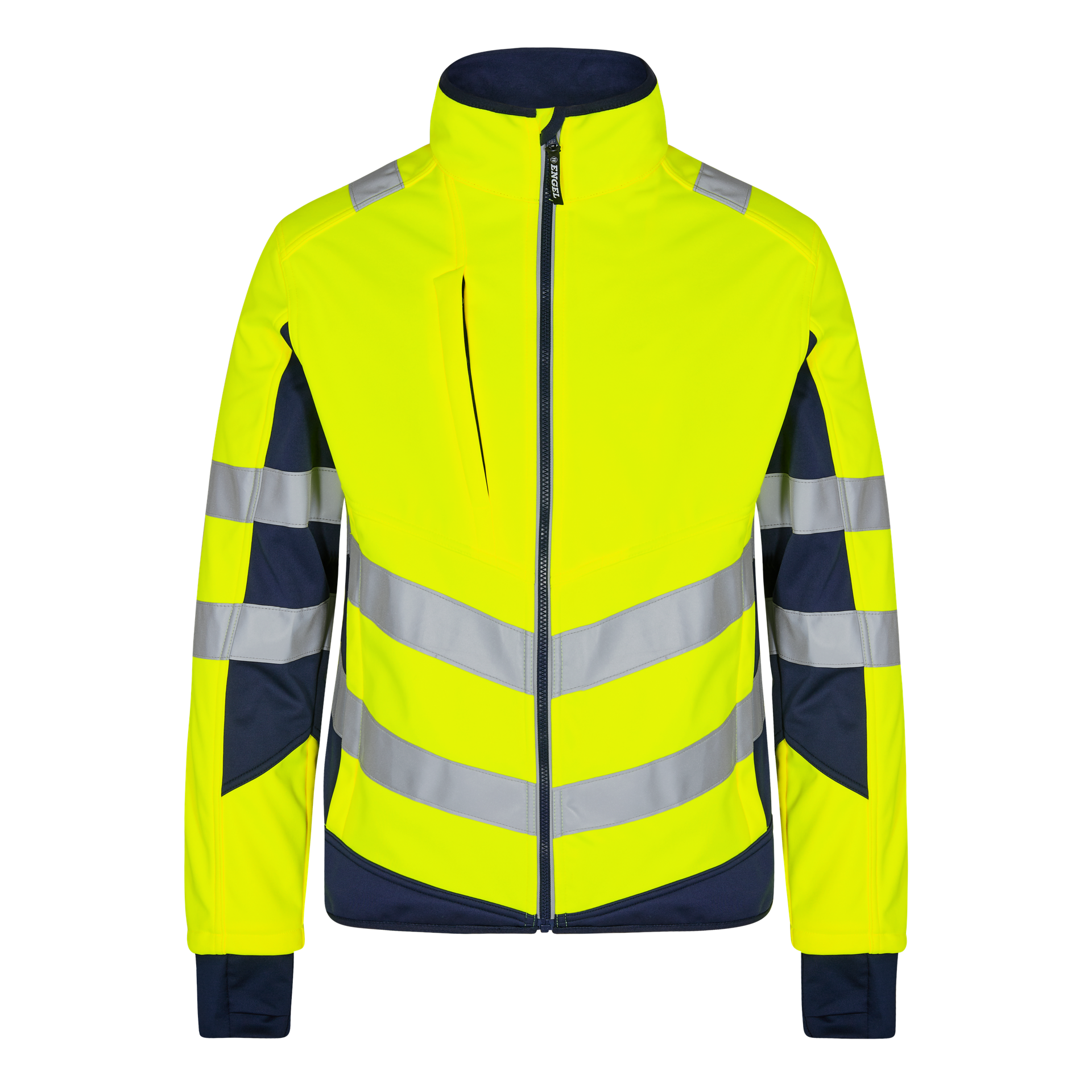 Safety Softshelljacke Gelb/Blue Ink, Gr. 5XL