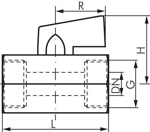Messing-Minikugelhahn G 1/8" Innengewinde, PN 15