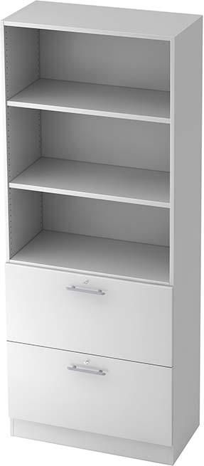 Kombiregalschrank Weiß 80x42x200,4cm