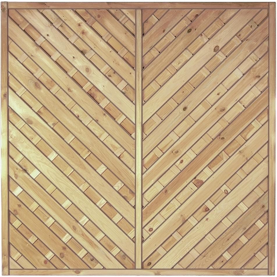 Maxi-Diagonal 1 180 x 180 cm kdi grün Rahmen 45/45mm Lamellen geriffelt & geschraubt