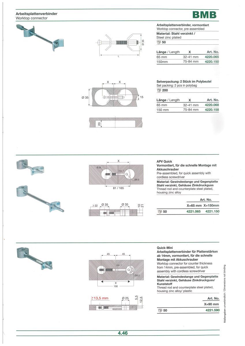TOPFORM Arbeitsplattenverbinder