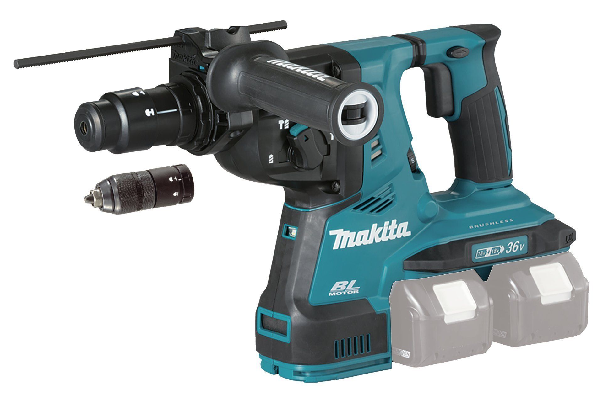 Makita Akku-Kombihammer DHR283ZJU für SDS-PLUS