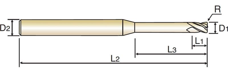 4G MILL Z4 RIPPENBEARBEITUNG FRÄSER MIT ECKENRADIUS