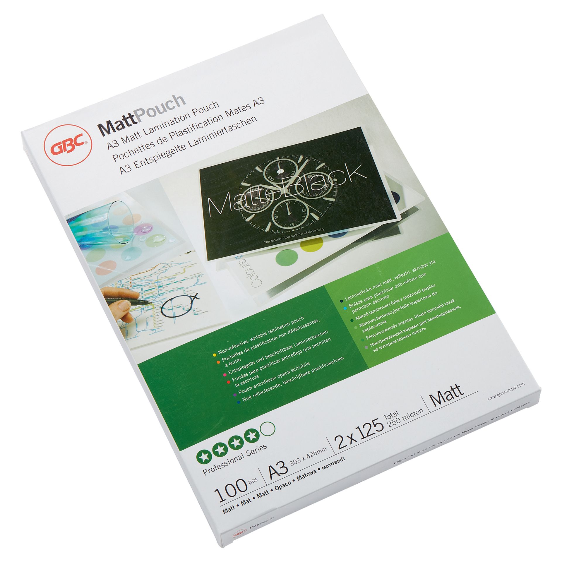 Folientasche MattPouch DIN A3 125mic 100 St./Pack.