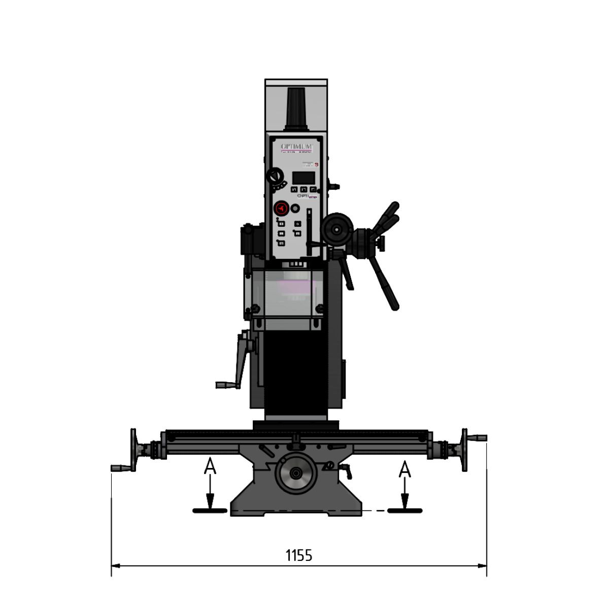 Bohr-Fräsmaschine Optimum OPTImill MB 4SV