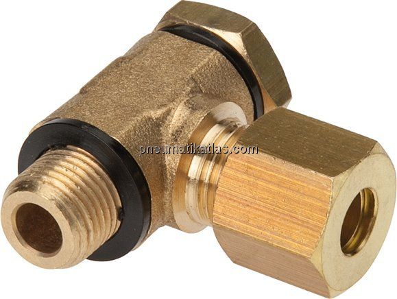 Winkel-Klemmringverschraubung G 1/8"-4 (M8x1)mm, Messing