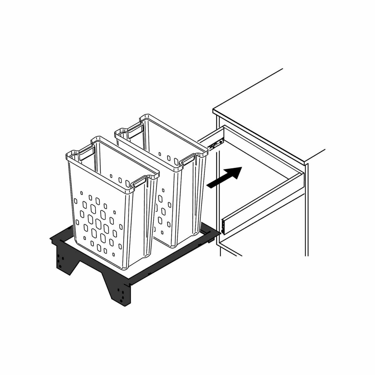 Wäschekorbauszug AvanTech YOU Pull Laundry 600