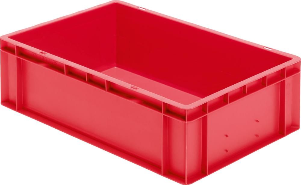 Transport-Stapelkasten B600xT400xH175 mm rot, geschlossen ohne Griffloch LA-KA-PE