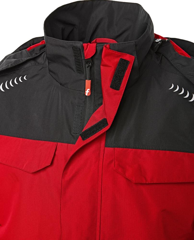Regenjacke Plus rot/schwarz Gr. 2XL Fortis Elements