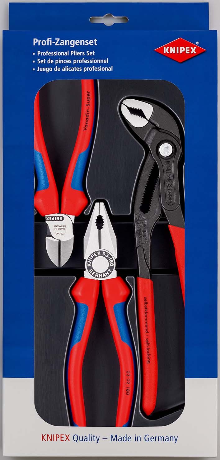 KNIPEX Bestseller-Paket 1 x 03 02 180, 1 x 70 02 160,