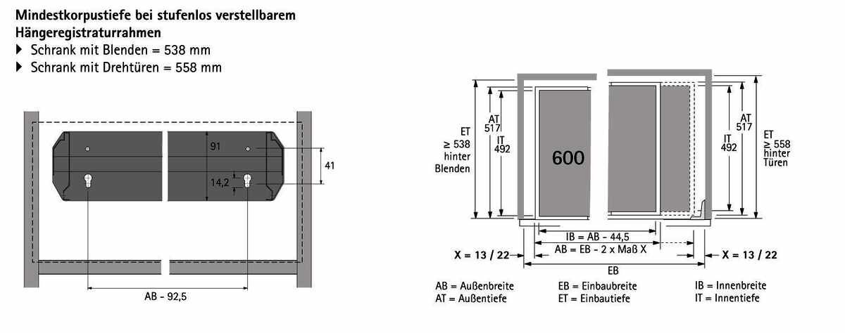 Hängerahmen Verst 368-540/79025