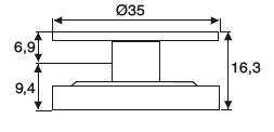 Schwerlastverbinder Solid S, D 35 mm, Zamak blank