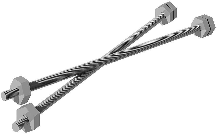 ELDORADO-Line Betoniersetca. 60 cm, Gewindestangenmit Muttern