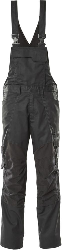 Latzhose 18569,Hänge- tasche,Stretch-Einsatz, schwarz, Gr.76C56