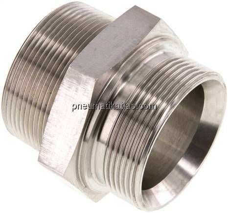 Doppelnippel G 2"-NPT 2", 1.4571