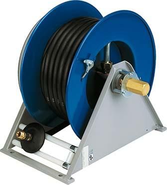 Schlauchaufroller Stahl mit Schlauch m. 10m Schlauch b. 350barHochdruckwasser bis 90 G