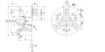 Kraftspannfutter B206 3B 169mm Kitagawa