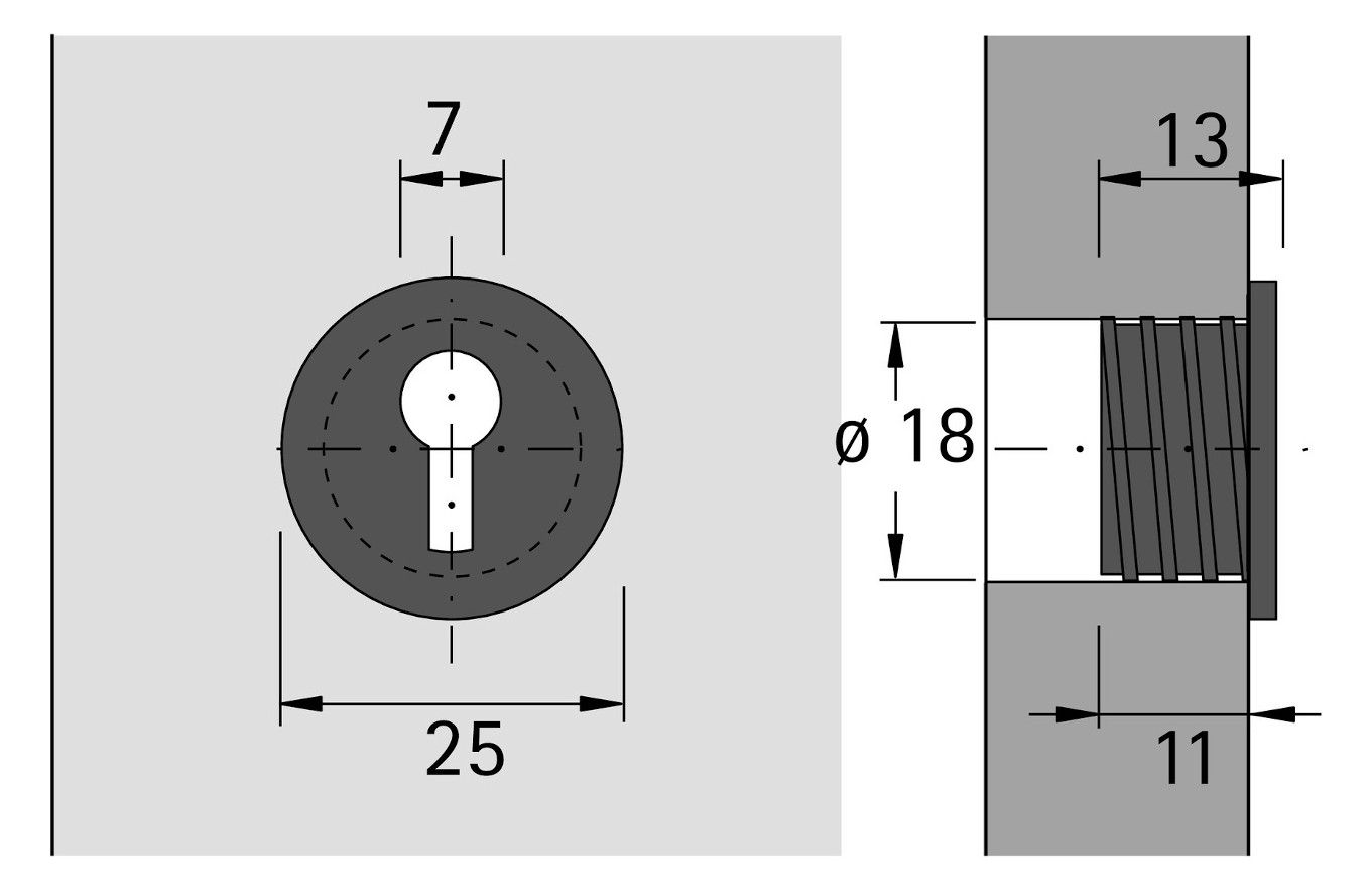 HETTICH Schlüsselbuchse 2575