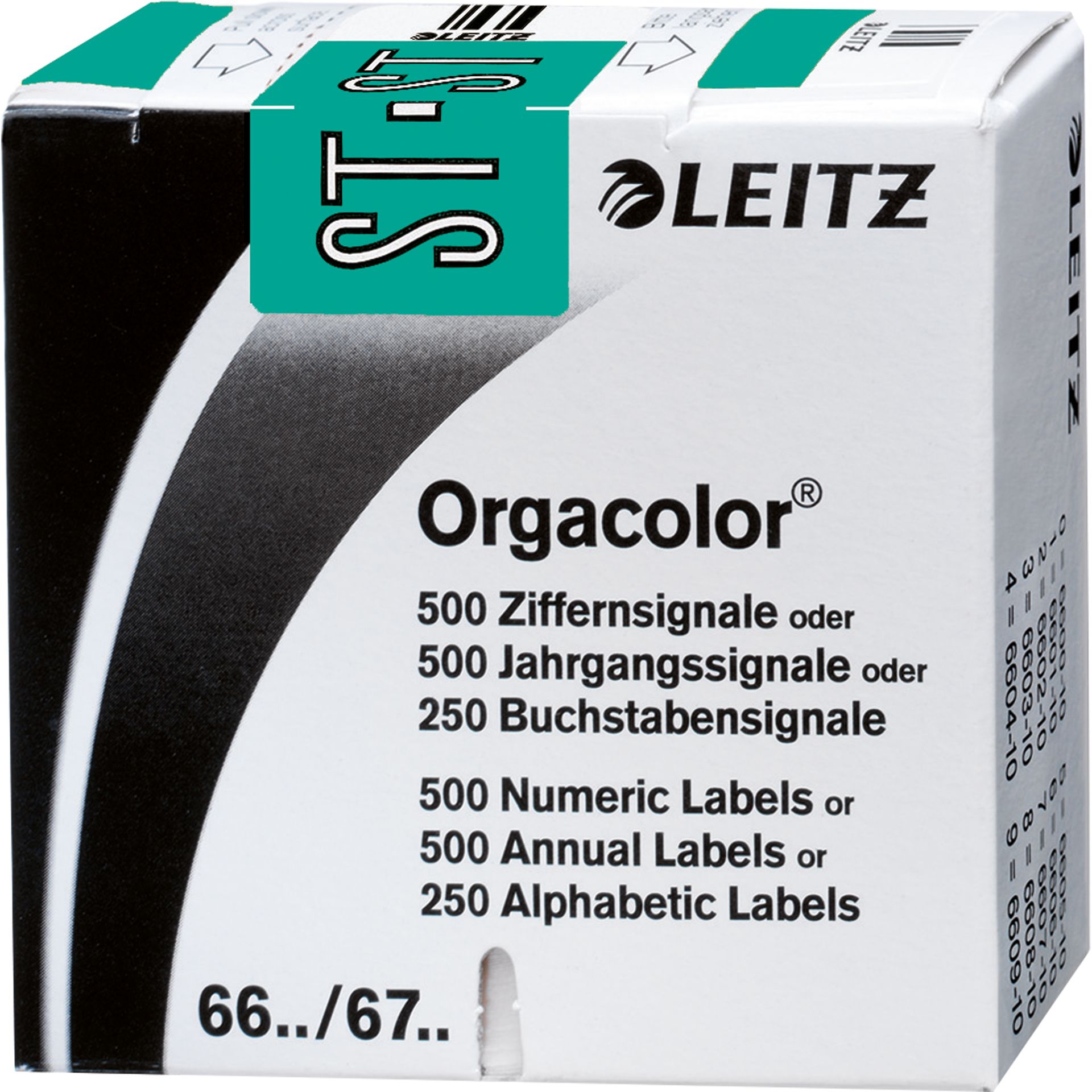 Buchstabensignal Orgacolor ST türkis 250 St./Pack.