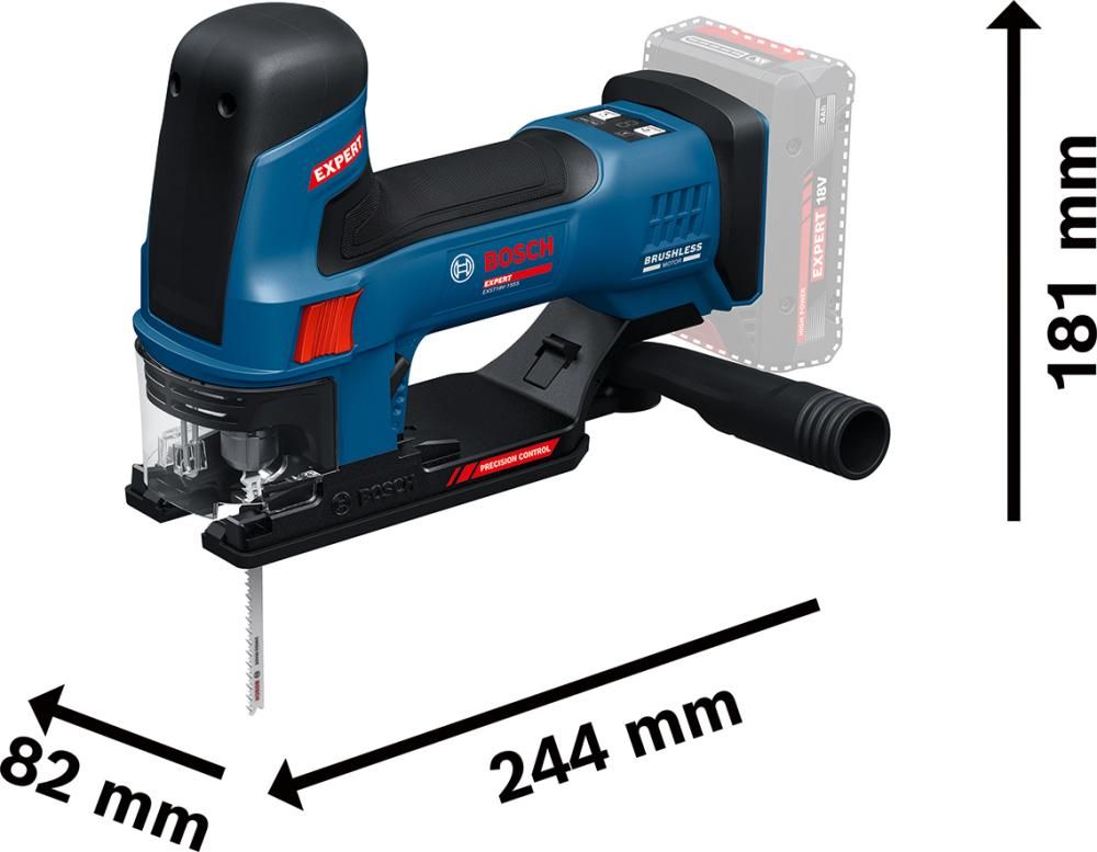 Akku-EXPERT-Stichsäge EXST18V-155 S ohne Akku ohne Ladegerät L-Boxx