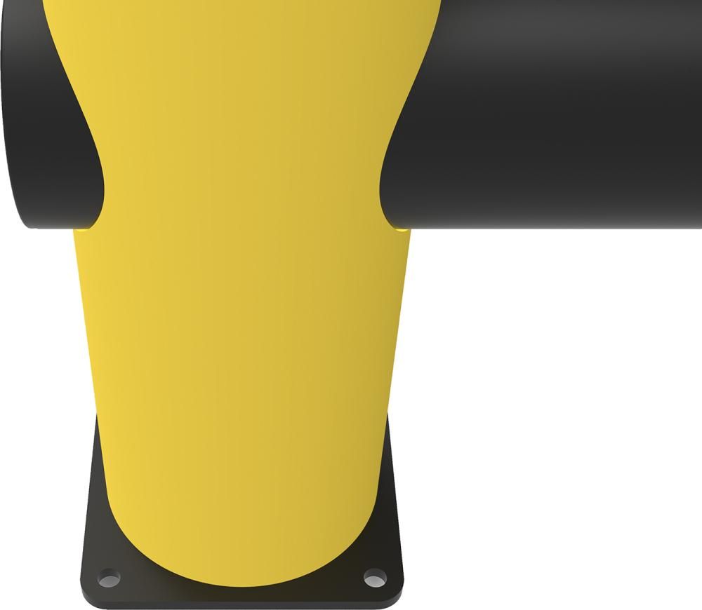 Endpfosten für Barriere Charlie H500xB619xD200 mm schwarz/gelb