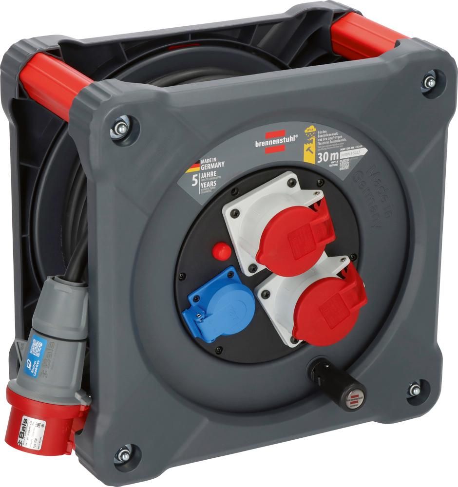 Kabeltrommel Kunststoff H07RN-F5G2,5 30m CEE 2xCEE + 1xSchuko Brennenstuhl