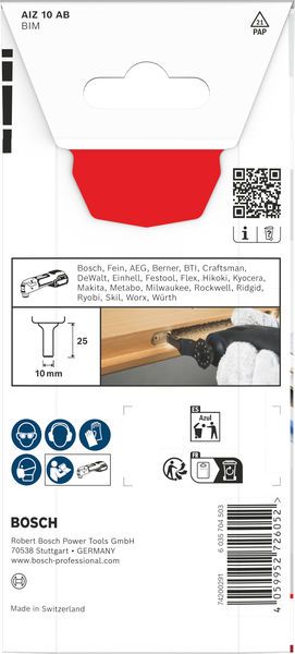 Bosch AIZ 10 AB Multi Material Tauchsägeblatt, Starlock