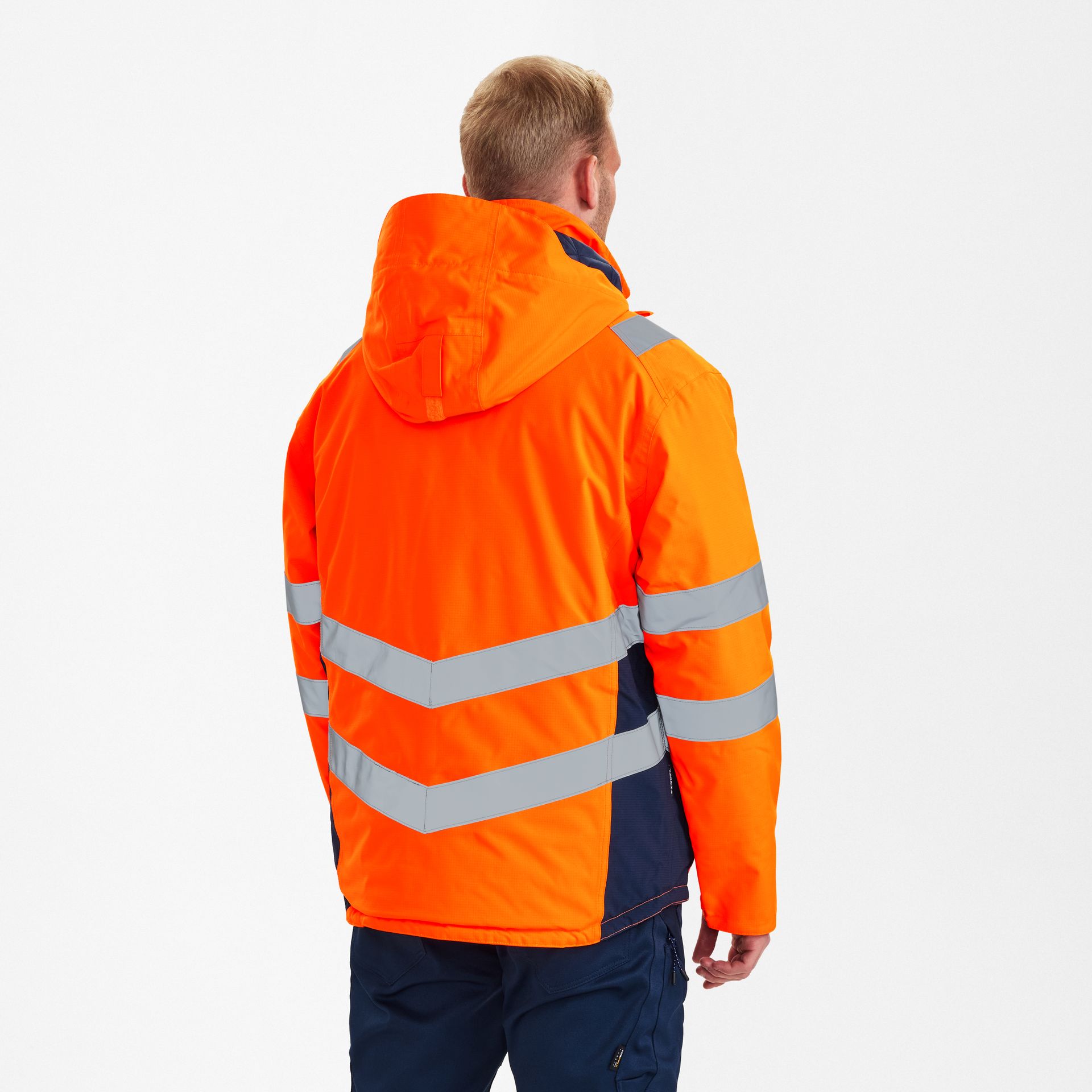 Safety Winterjacke Orange/Blue ink, Gr. 6XL