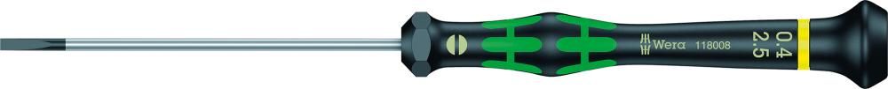 Elektronik- Schraubendreher Schlitz 2,5x0,4x80mm Wera