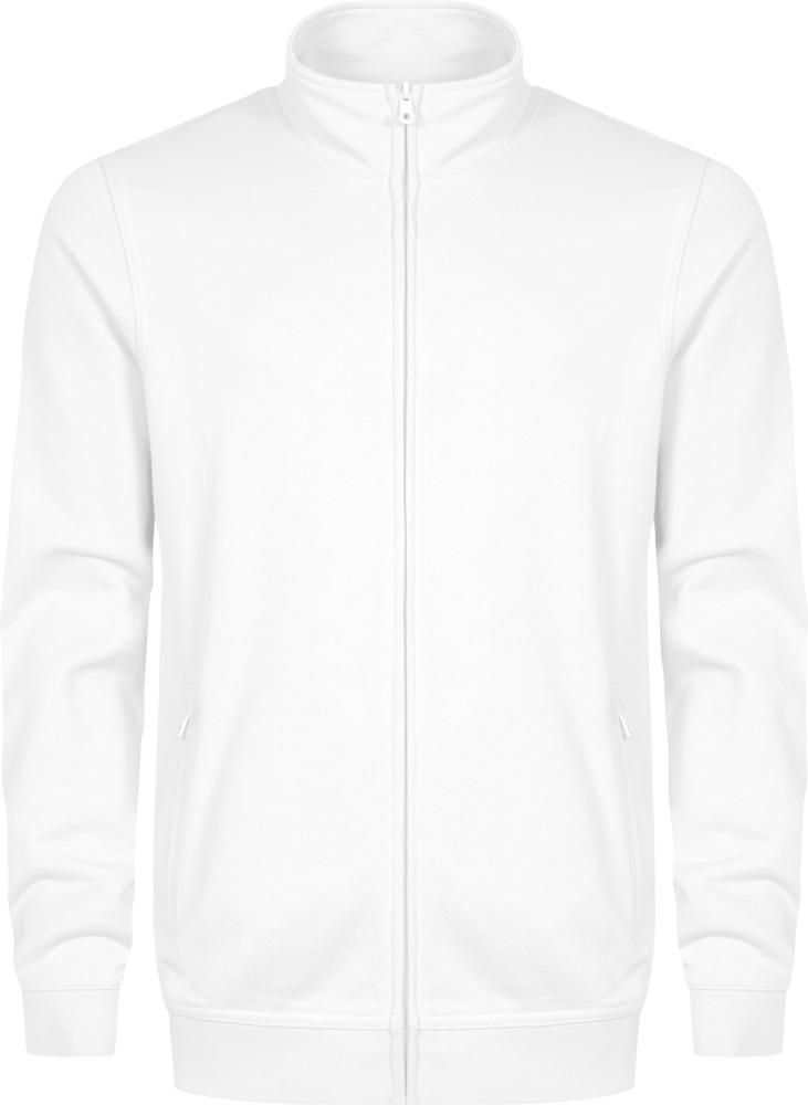 Men`s Sweatjacket white, Gr.S