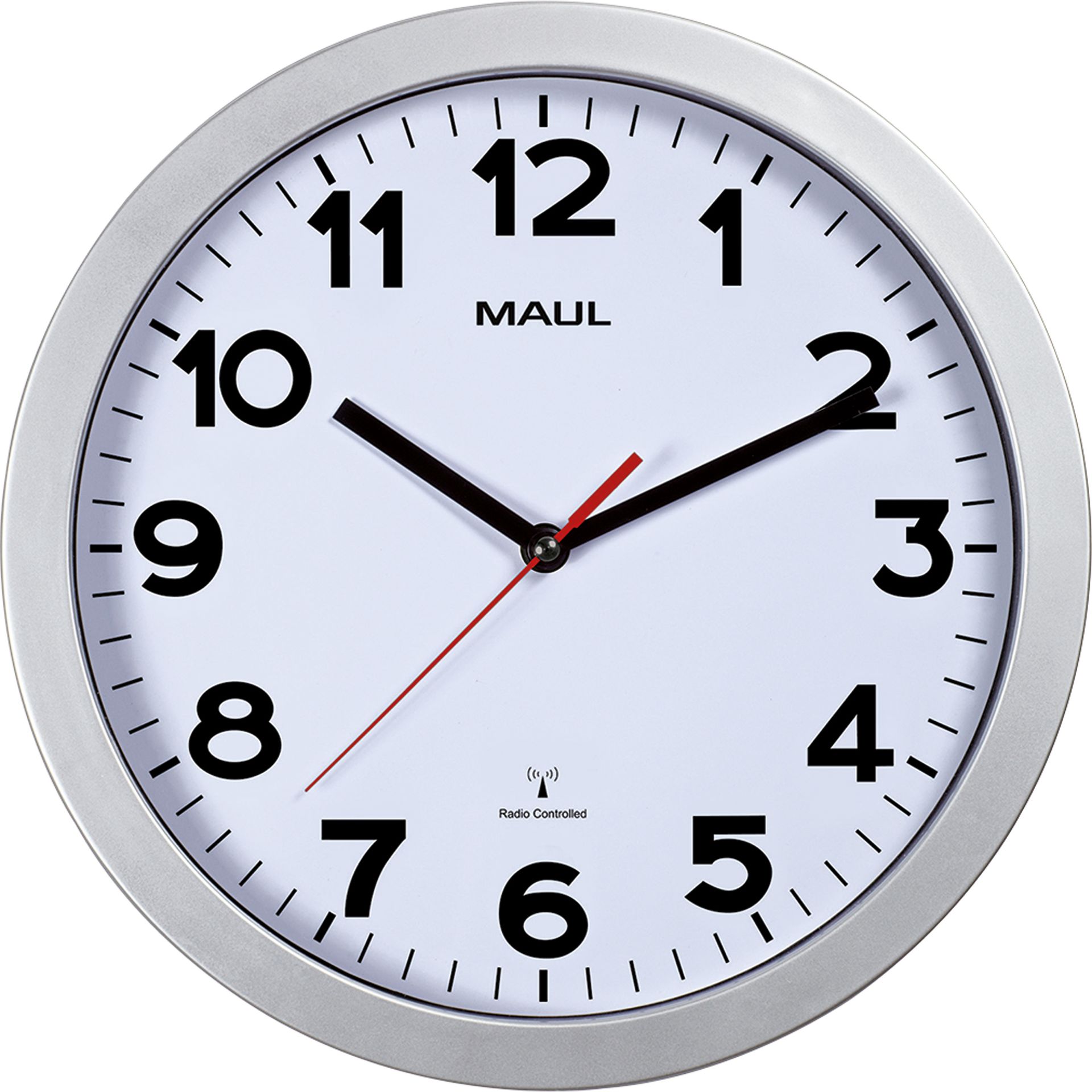Wanduhr MAULstep 30cm silber