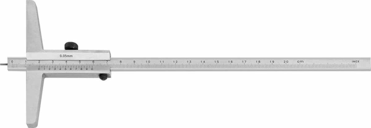 Tiefenmessschieber mit Messstift 200 mm 1/50 FORTIS