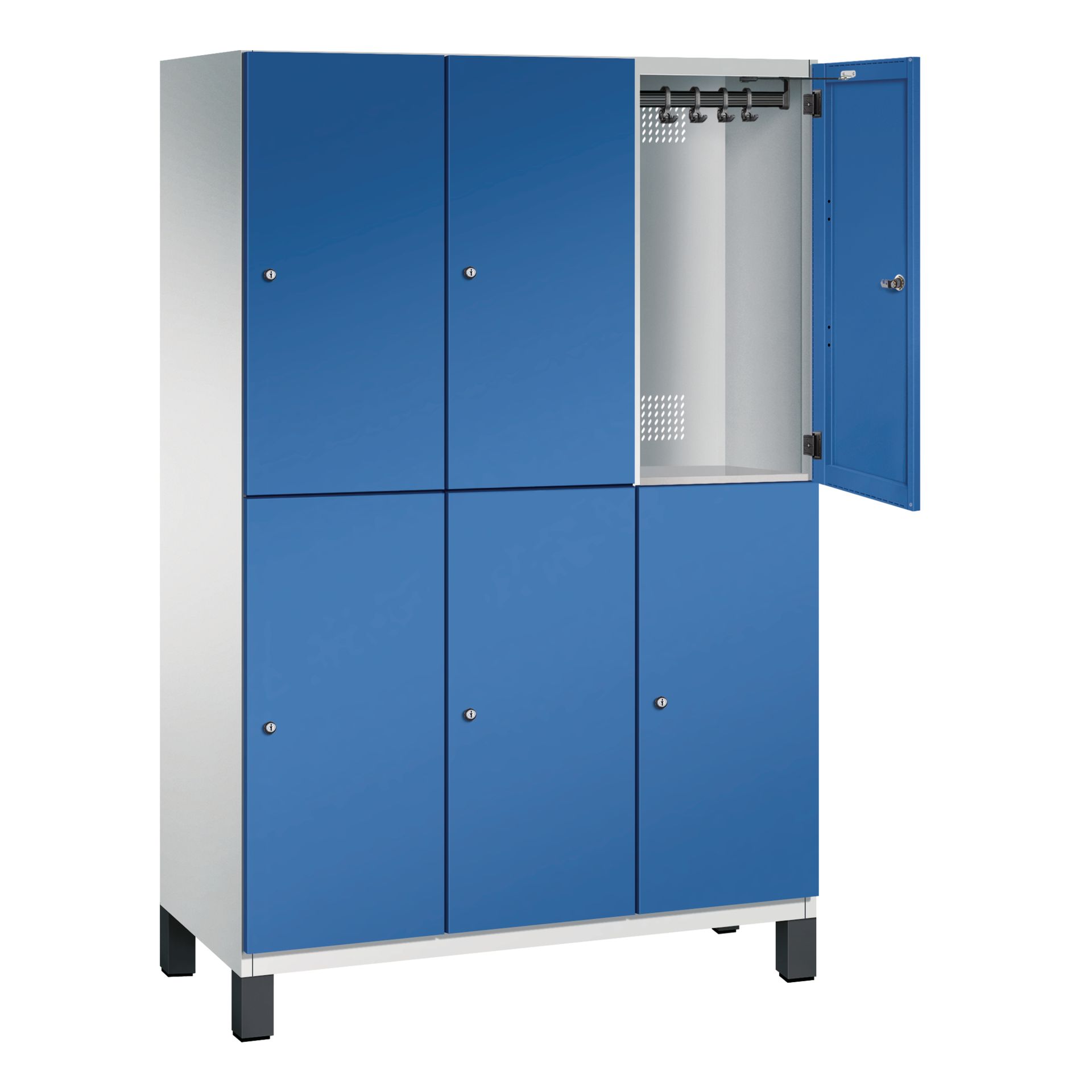 Doppelstockspind Füße 6Fächer B1200mm lgr/ebl