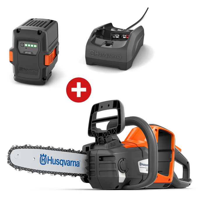 Husqvarna Akku-Motorsäge 225i 14"+B140/C80