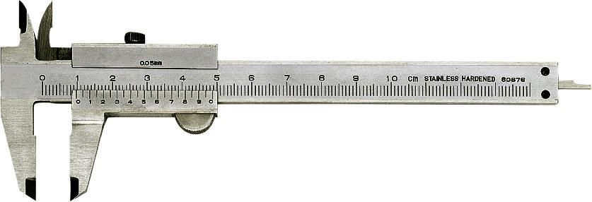 Taschenmessschieber klein100mm Festst. 1/50, 1/1000 FORTIS